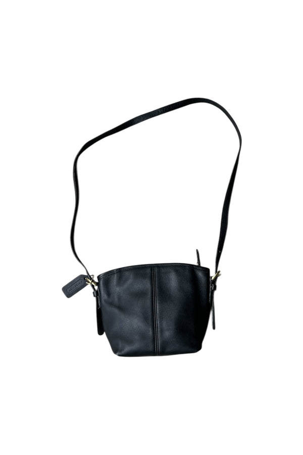 MADE IN USA 90'S LEATHER SMALL BAG / BLACK [SIZE: ONE SIZE USED]