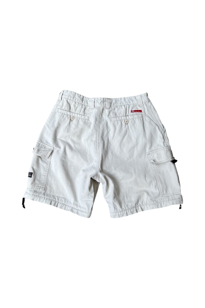 Y2K EARLY 00'S CARGO PANTS / WHITE [SIZE: 33 USED]
