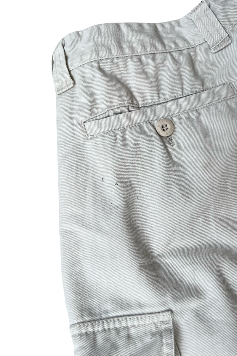 Y2K EARLY 00'S CARGO PANTS / WHITE [SIZE: 33 USED]