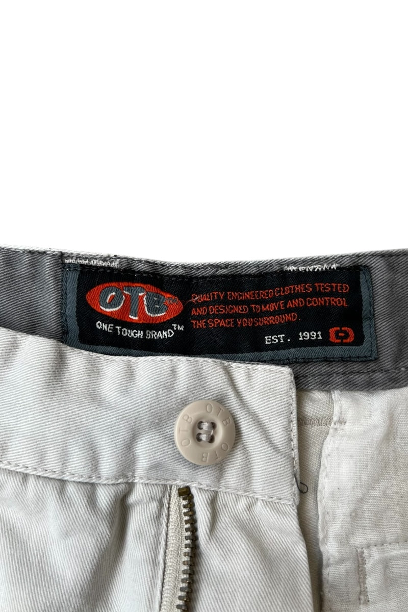 Y2K EARLY 00'S CARGO PANTS / WHITE [SIZE: 33 USED]