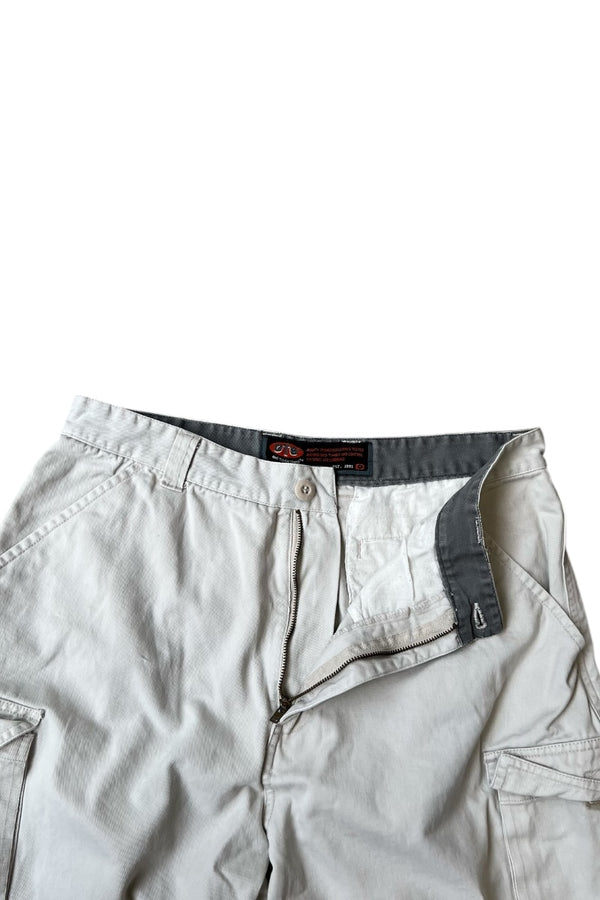 Y2K EARLY 00'S CARGO PANTS / WHITE [SIZE: 33 USED]