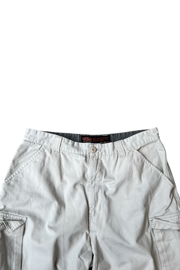 Y2K EARLY 00'S CARGO PANTS / WHITE [SIZE: 33 USED]