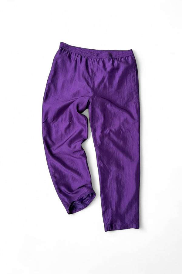 90'S SILK EASY PANTS / PURPLE [SIZE: L USED]