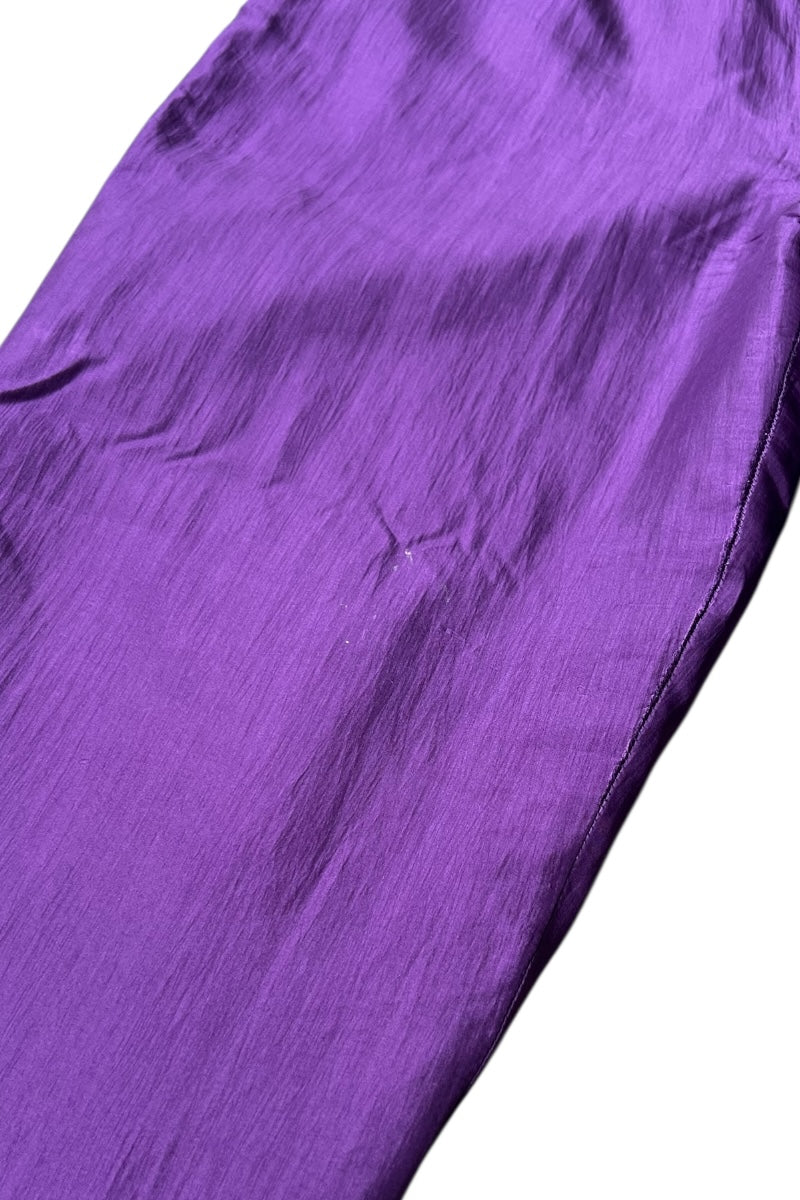 90'S SILK EASY PANTS / PURPLE [SIZE: L USED]