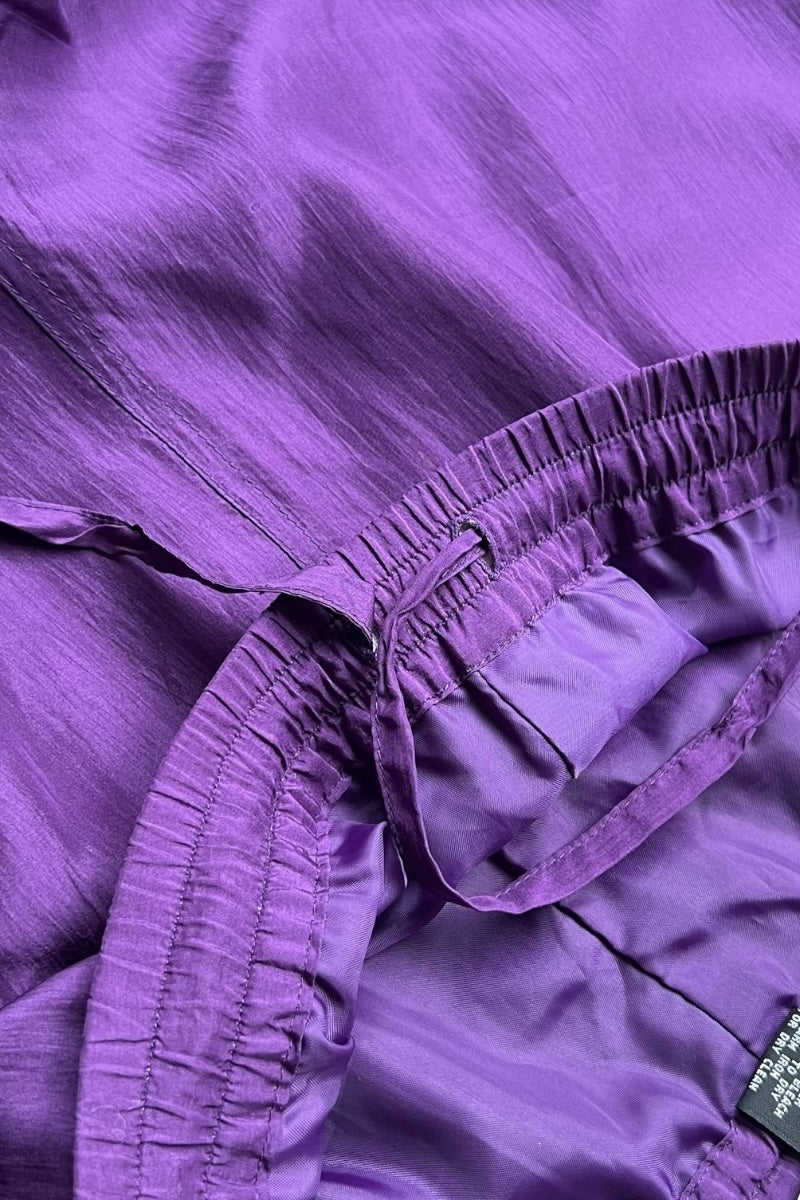 90'S SILK EASY PANTS / PURPLE [SIZE: L USED]