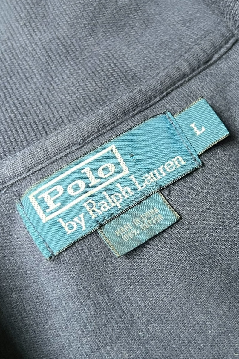 90'S HALF ZIP SWEATSHIRT / NAVY [SIZE: L USED]