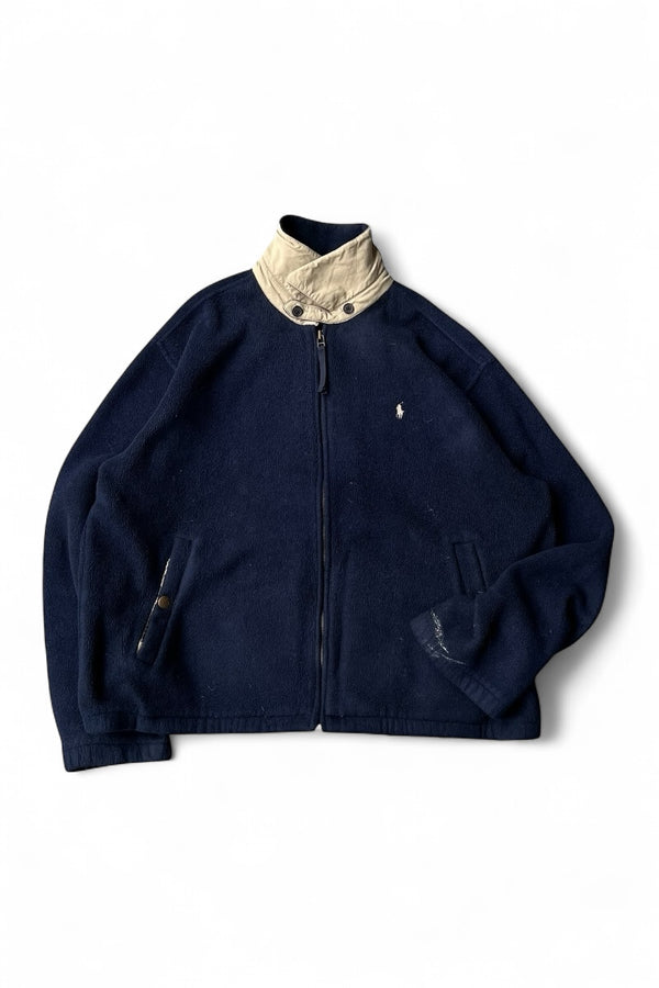 90'S POLARTEC FLEECE JACKET / NAVY [SIZE: L USED]