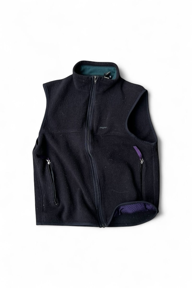 MADE IN USA 90'S FLEECE VEST / BLACK [SIZE: M USED]