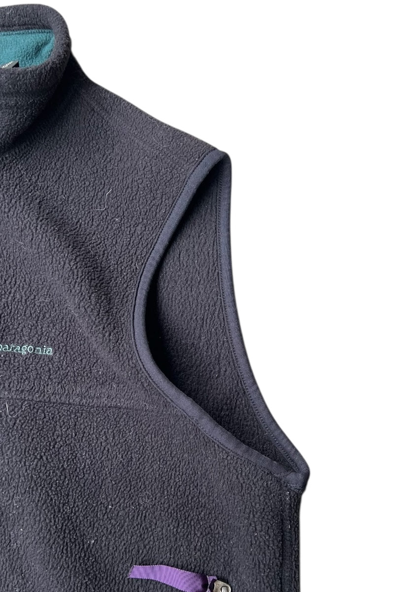 MADE IN USA 90'S FLEECE VEST / BLACK [SIZE: M USED]