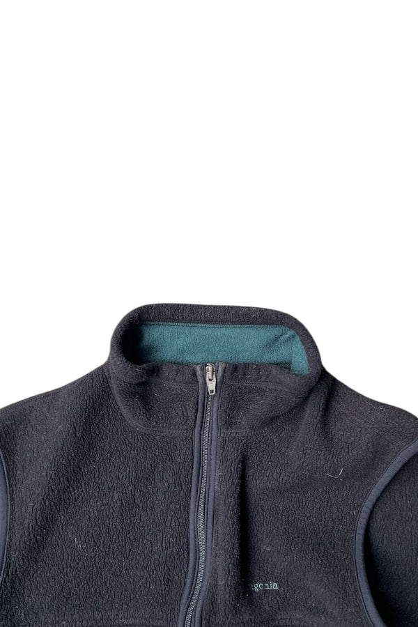 MADE IN USA 90'S FLEECE VEST / BLACK [SIZE: M USED]