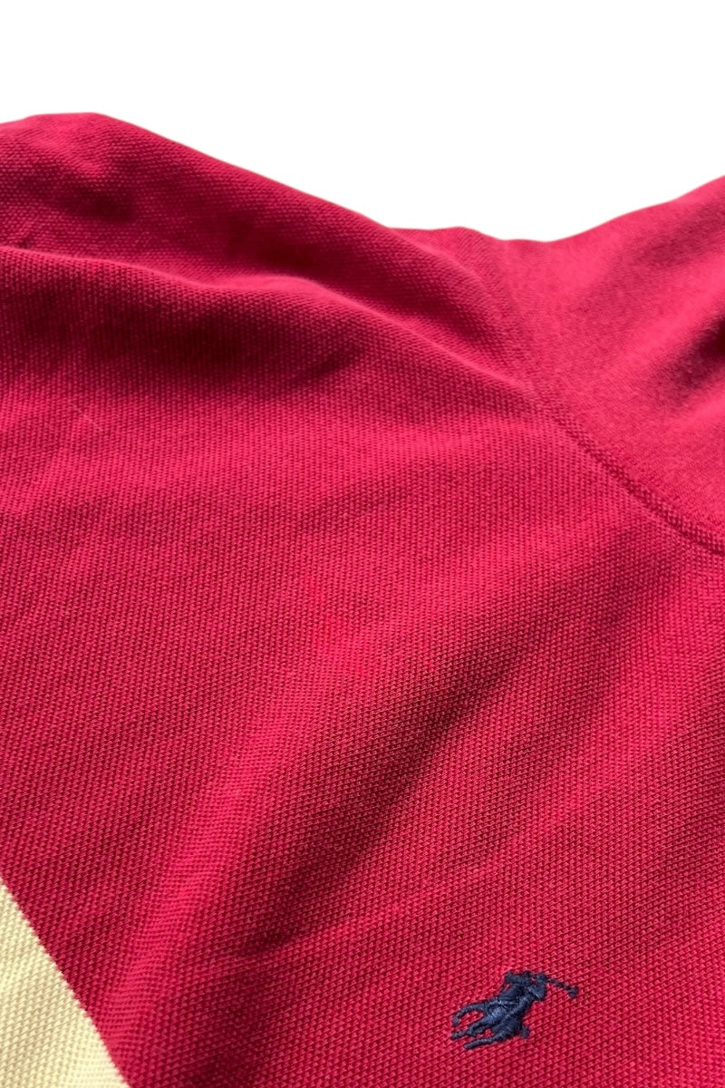80s TURTLENECK CAT SWEATSHIRT / RED [SIZE: XL USED]