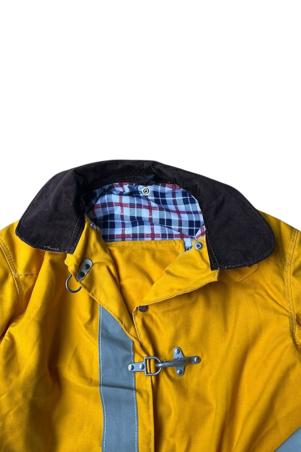 MADE IN USA 90'S FIREMAN JACKET / YELLOW [SIZE: 40 USED]