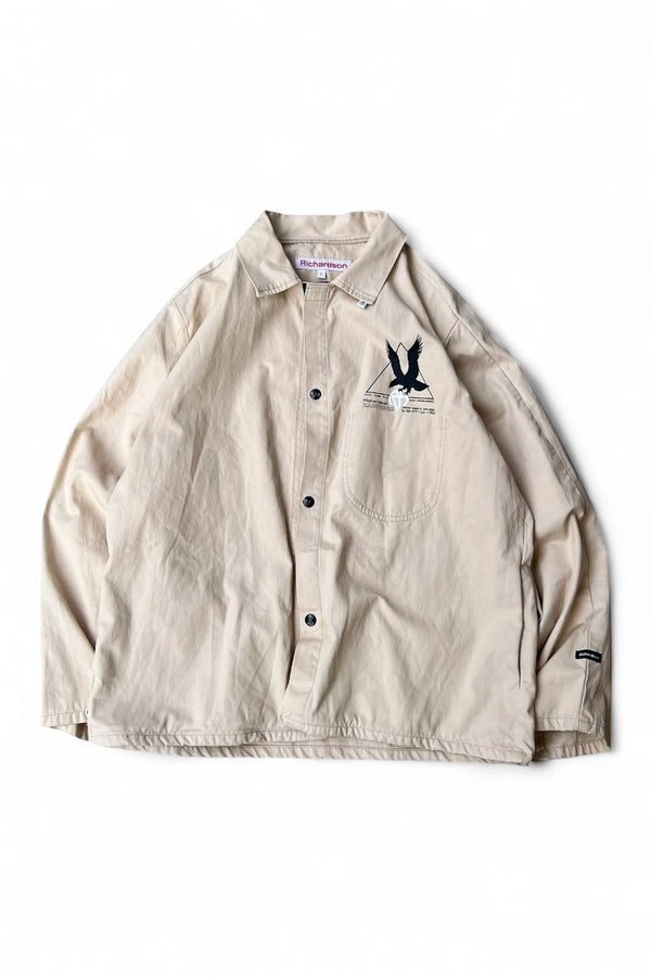 MADE IN USA COTTON ZIP JACKET / BEIGE [SIZE: L USED]