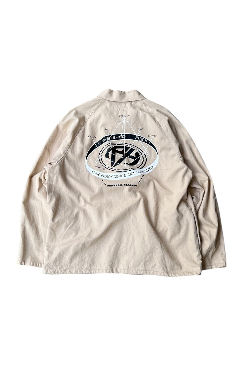 MADE IN USA COTTON ZIP JACKET / BEIGE [SIZE: L USED]