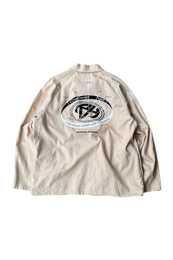 MADE IN USA COTTON ZIP JACKET / BEIGE [SIZE: L USED]