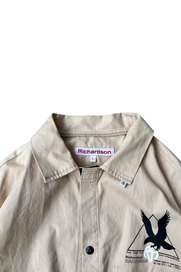 MADE IN USA COTTON ZIP JACKET / BEIGE [SIZE: L USED]