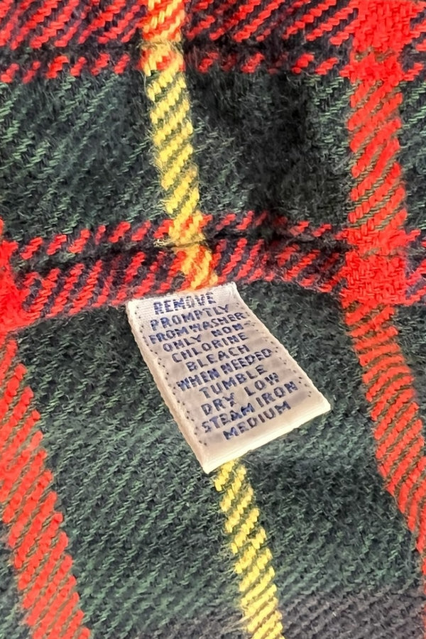 90'S COTTON FLANNEL L/S SHIRT / CHECK [SIZE: M USED]