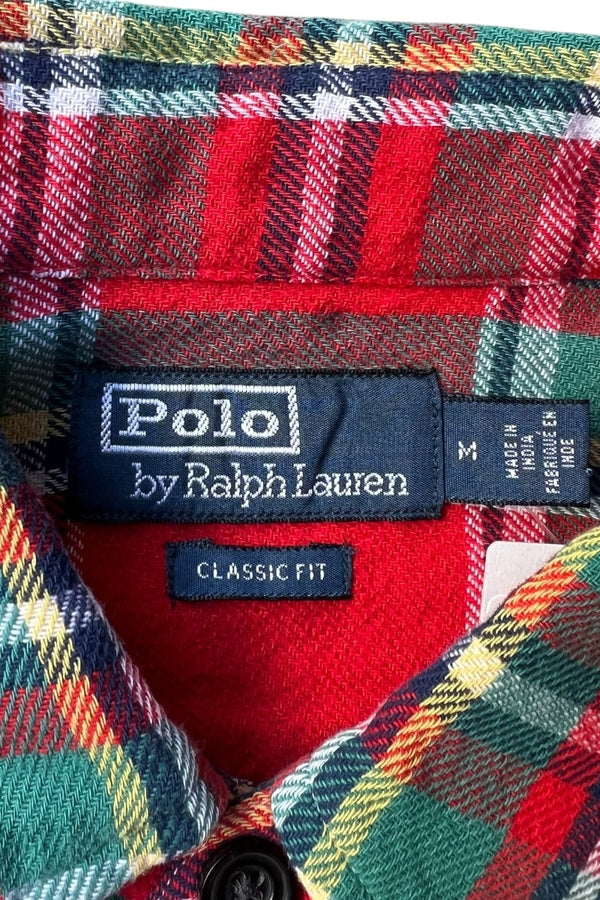 90'S CLASSIC FIT CHECK L/S SHIRT / RED [SIZE: M USED]