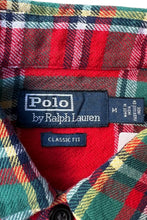 画像をギャラリービューアに読み込む, 90&#39;S CLASSIC FIT CHECK L/S SHIRT / RED [SIZE: M USED]
