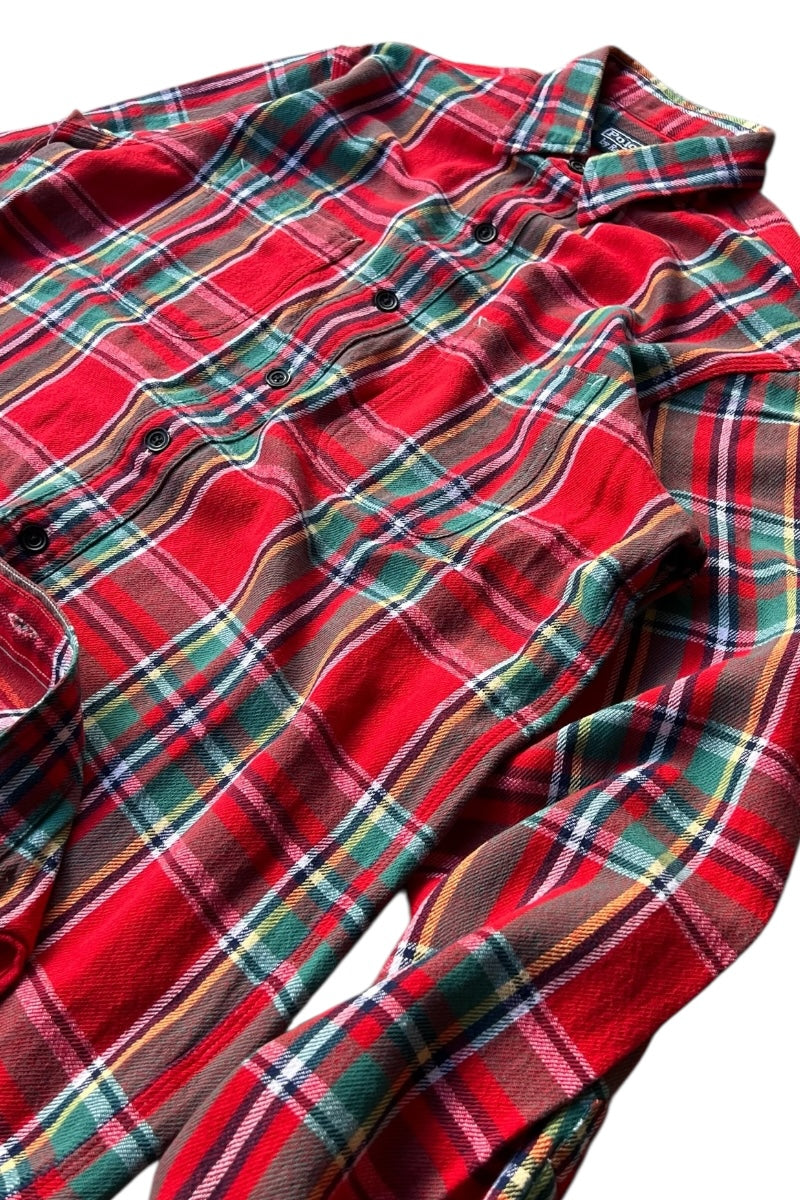 90'S CLASSIC FIT CHECK L/S SHIRT / RED [SIZE: M USED]