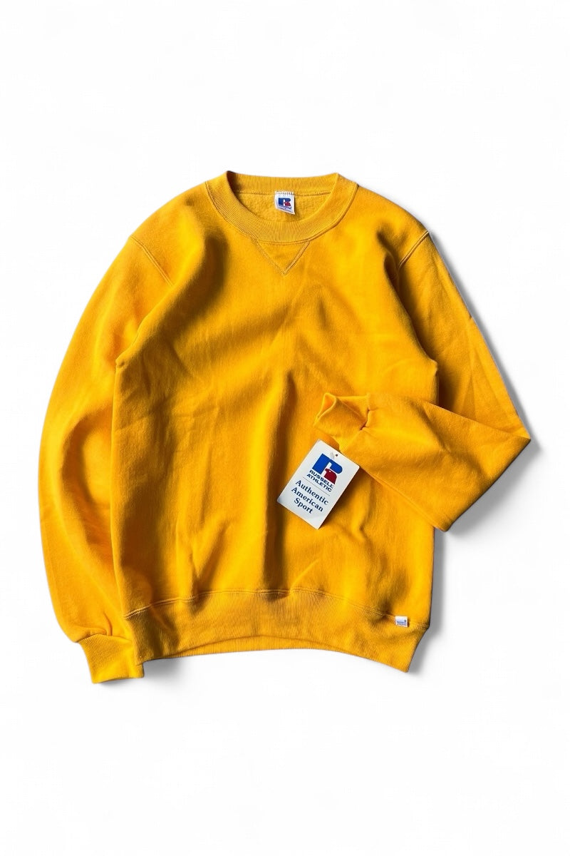 MADE IN USA 90'S SWEATSHIRT / YELLOW [SIZE: S DEADSTOCK/NOS]