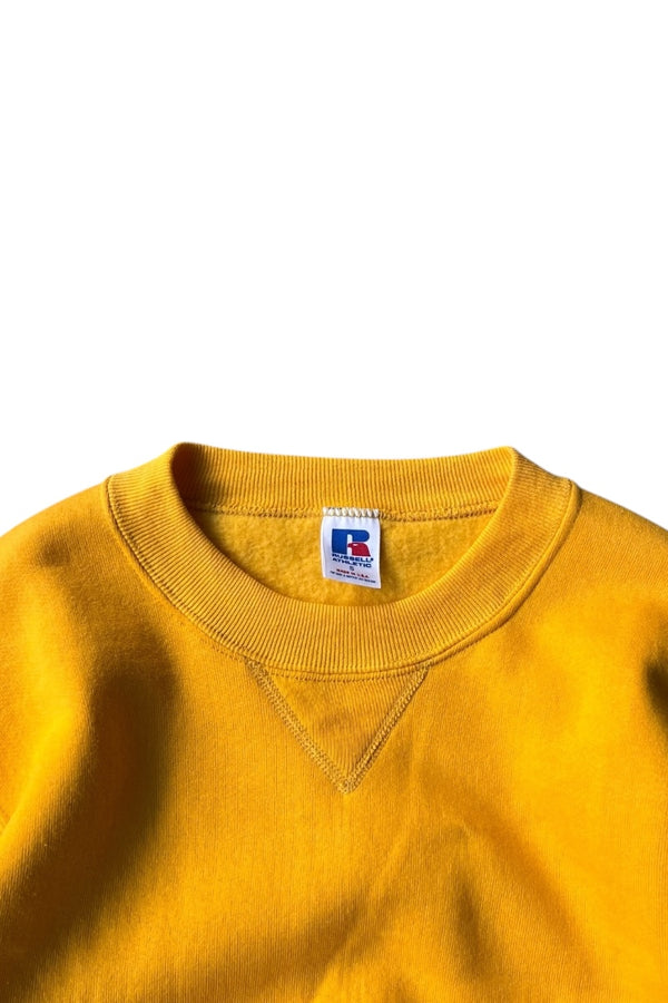 MADE IN USA 90'S SWEATSHIRT / YELLOW [SIZE: S DEADSTOCK/NOS]