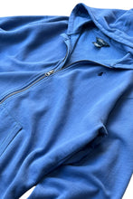 画像をギャラリービューアに読み込む, 90&#39;S ONE POINT LOGO ZIP UP HOODIE / BLUE [SIZE: XL USED]

