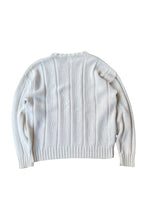画像をギャラリービューアに読み込む, 90&#39;S COTTON KNIT SWEATER / WHITE [SIZE: M USED]
