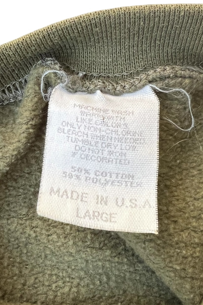 MADE IN USA 90'S USMC SWEATSHIRT / KHAKI [SIZE: L USED]