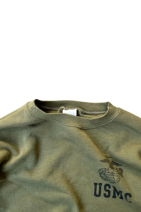MADE IN USA 90'S USMC SWEATSHIRT / KHAKI [SIZE: L USED]