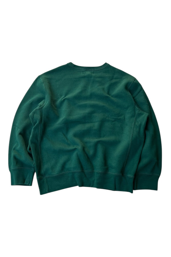 90's ONE POINT LOGO SWEATSHIRT / GREEN [SIZE: XL USED]