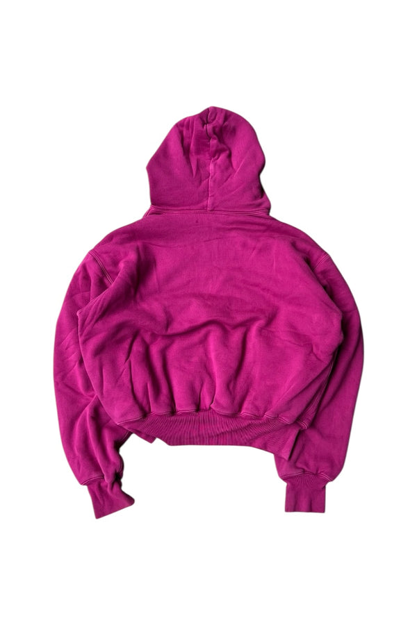 DOUBLE LAYER SWEAT HOODIE / PURPLE [SIZE: S USED]