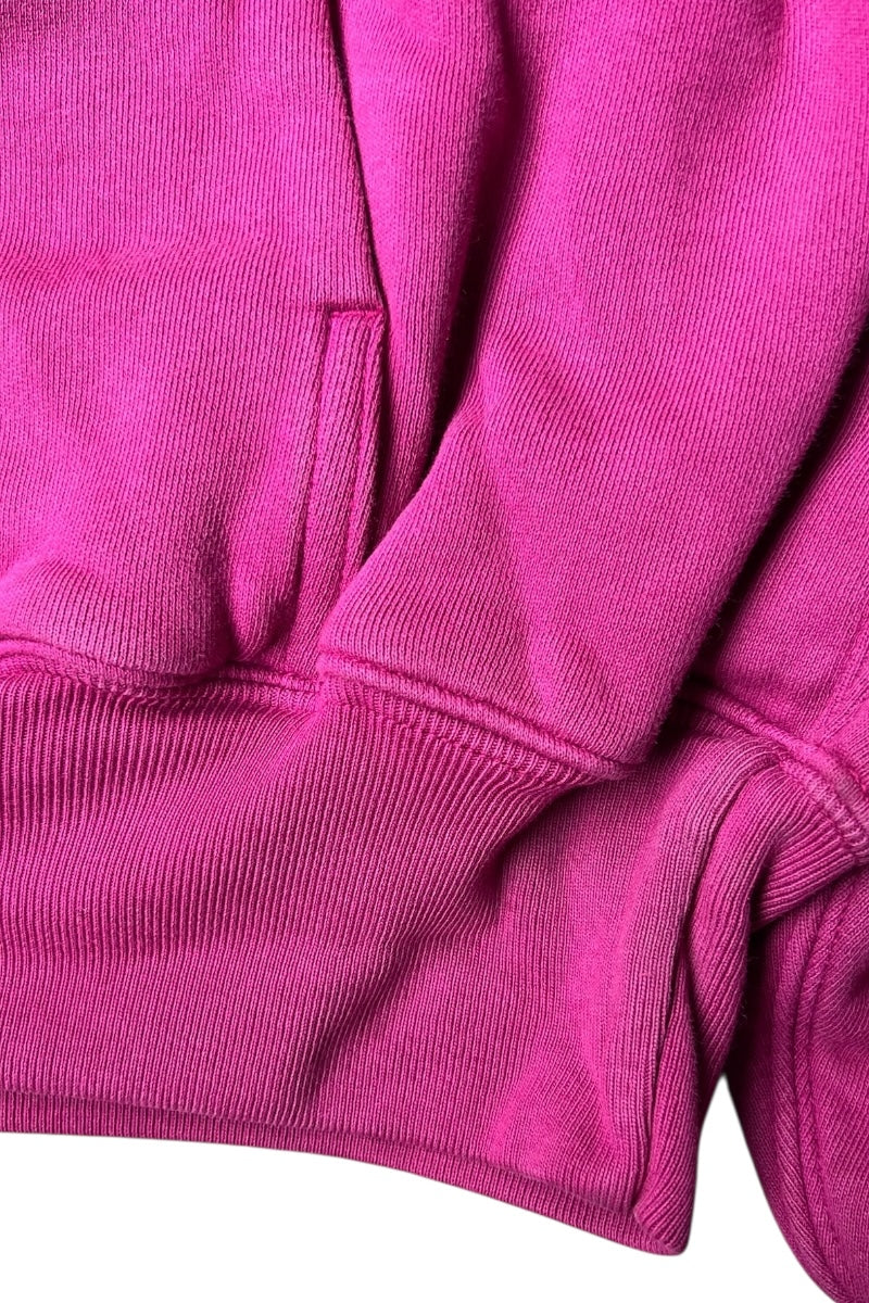 DOUBLE LAYER SWEAT HOODIE / PURPLE [SIZE: S USED]