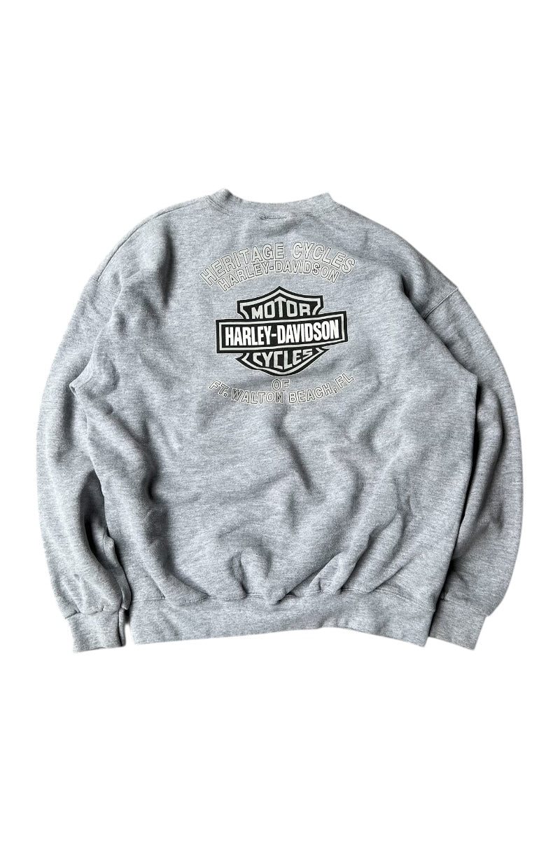 Y2K 00'S FT.WALTON BEACH SWEATSHIRT / GRAY [SIZE: XL USED]