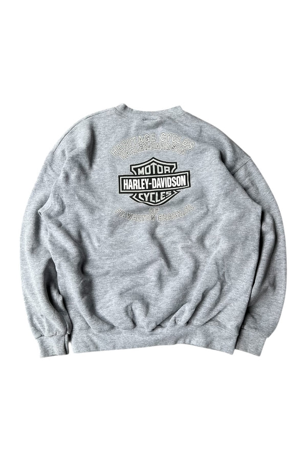 Y2K 00'S FT.WALTON BEACH SWEATSHIRT / GRAY [SIZE: XL USED]