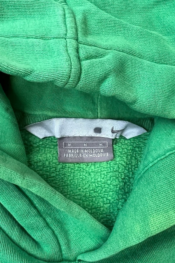 Y2K EARLY 00'S ONE POINT LOGO SWEAT HOODIE / GREEN [SIZE: M USED]