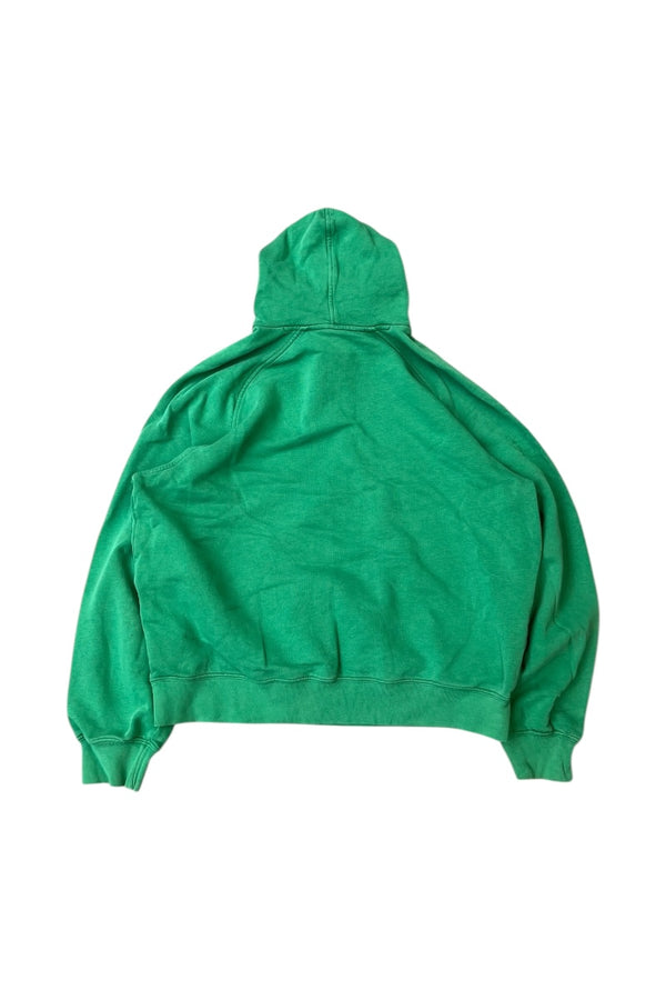Y2K EARLY 00'S ONE POINT LOGO SWEAT HOODIE / GREEN [SIZE: M USED]