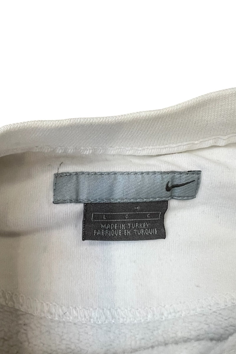 MADE IN TURKEY Y2K EARLY 00'S ONE POINT LOGO SWEATSHIRT / WHITE [SIZE: L USED]