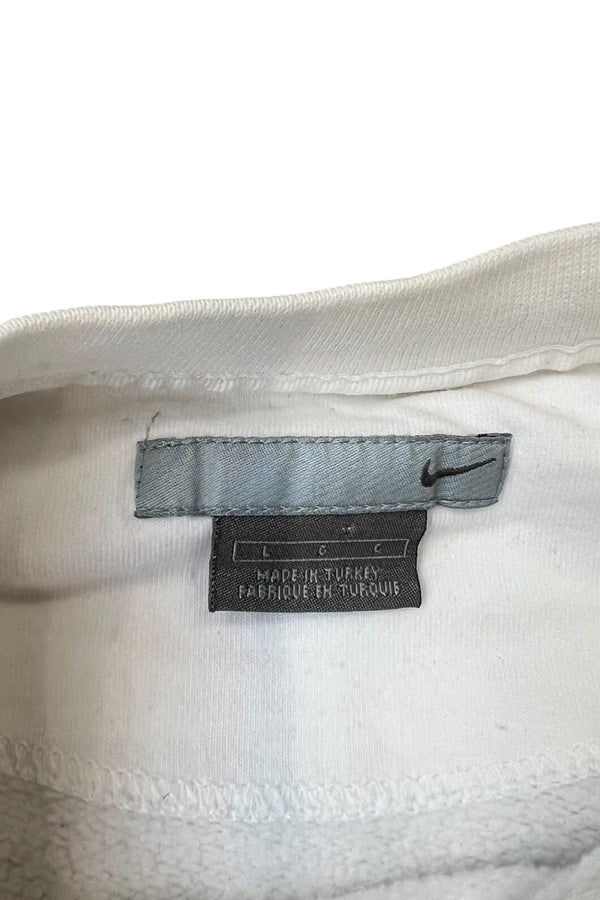 MADE IN TURKEY Y2K EARLY 00'S ONE POINT LOGO SWEATSHIRT / WHITE [SIZE: L USED]