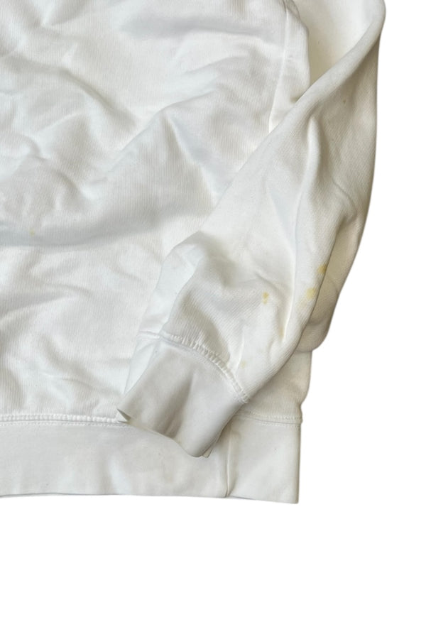 MADE IN TURKEY Y2K EARLY 00'S ONE POINT LOGO SWEATSHIRT / WHITE [SIZE: L USED]