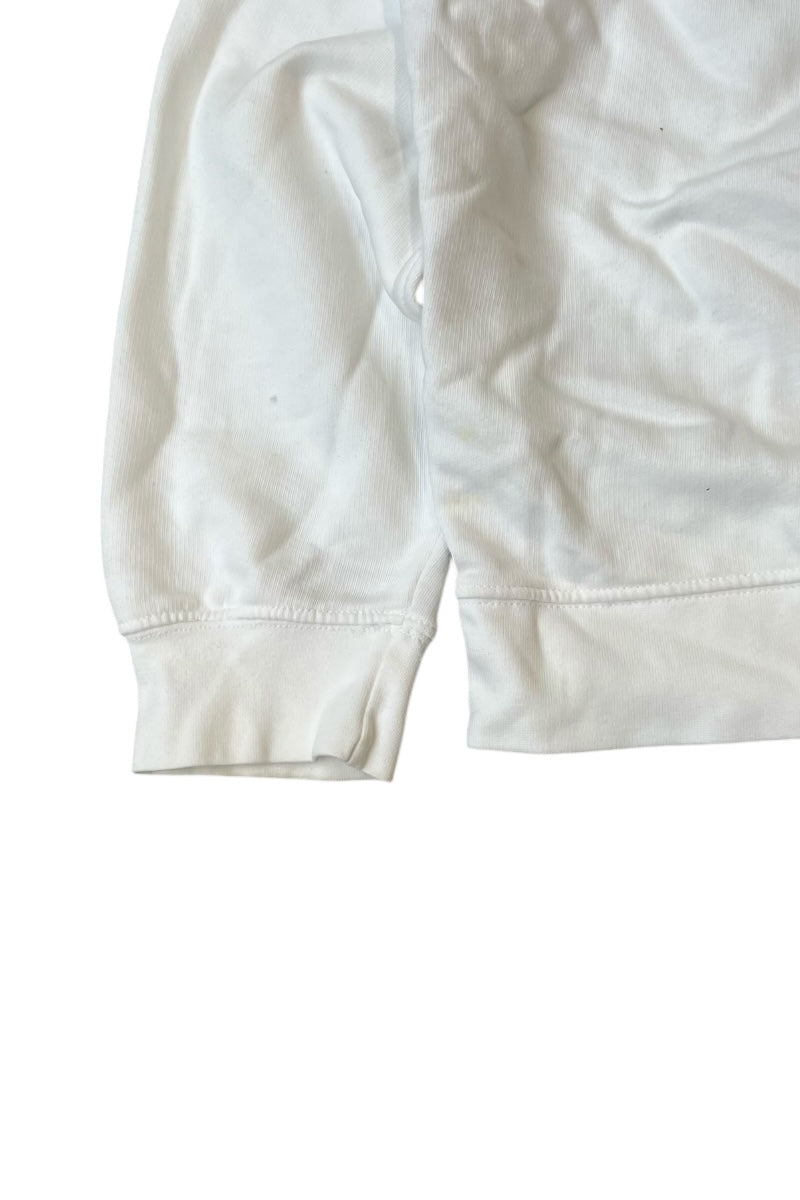 MADE IN TURKEY Y2K EARLY 00'S ONE POINT LOGO SWEATSHIRT / WHITE [SIZE: L USED]