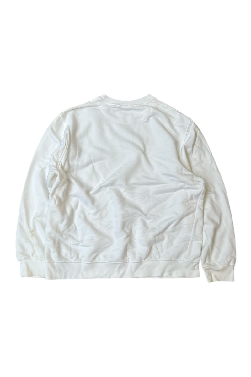 MADE IN TURKEY Y2K EARLY 00'S ONE POINT LOGO SWEATSHIRT / WHITE [SIZE: L USED]