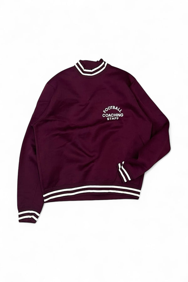 MADE IN USA 60'S TATAKI TAG REPLICA FOOTBALL SWEATSHIRT / BURGUNDY [SIZE: L USED]