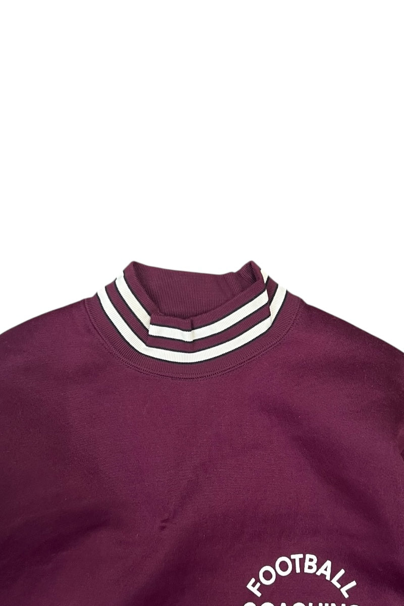 MADE IN USA 60'S TATAKI TAG REPLICA FOOTBALL SWEATSHIRT / BURGUNDY [SIZE: L USED]