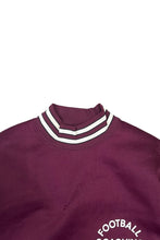 画像をギャラリービューアに読み込む, MADE IN USA 60&#39;S タタキタグ復刻 FOOTBALL SWEATSHIRT / BURGUNDY [SIZE: L USED]
