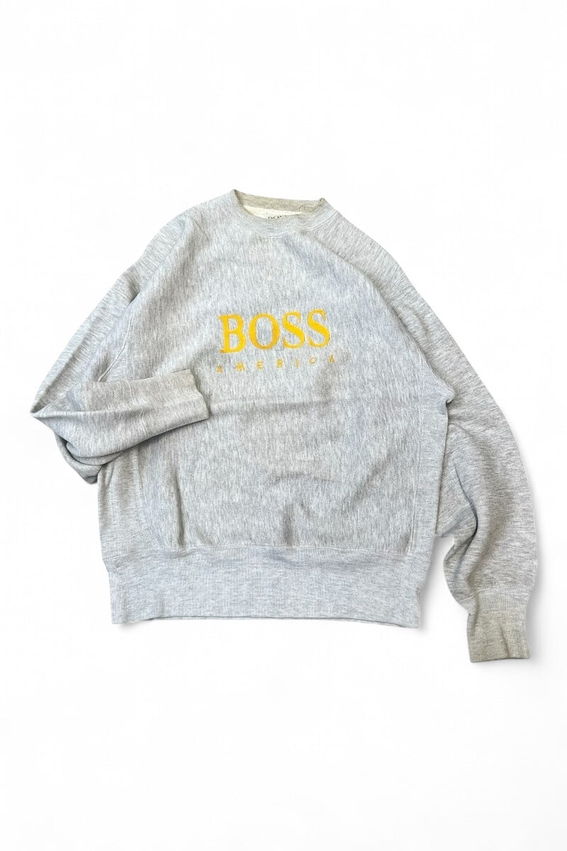 MADE IN USA 90'S BOSS SWEATSHIRT / GRAY [SIZE: 2XL USED]
