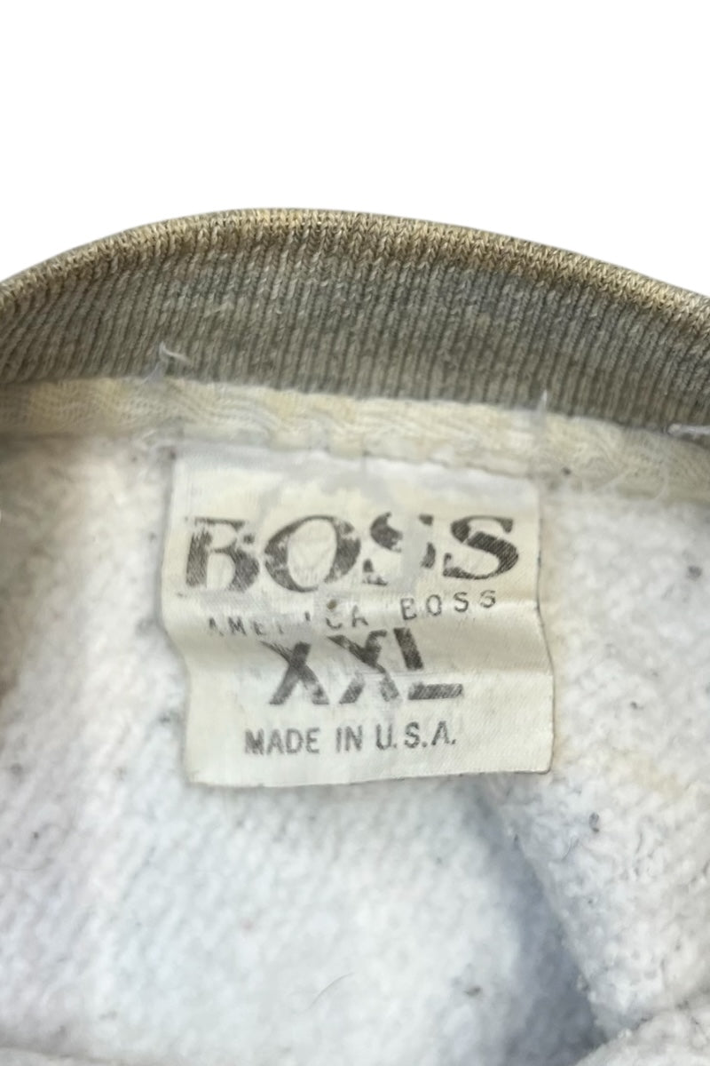 MADE IN USA 90'S BOSS SWEATSHIRT / GRAY [SIZE: 2XL USED]