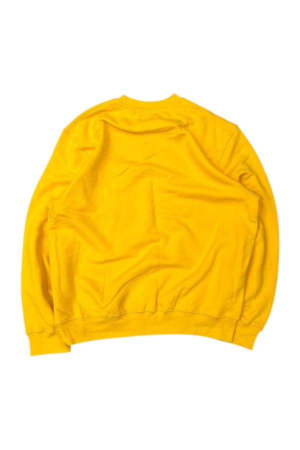Y2K EARLY 00'S ONE POINT LOGO SWEATSHIRT / YELLOW [SIZE: L USED]