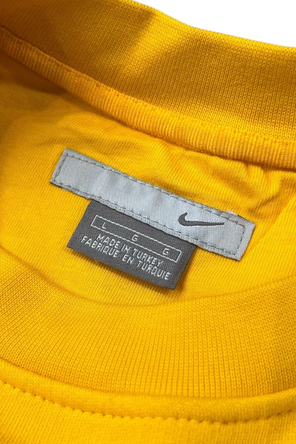 Y2K EARLY 00'S ONE POINT LOGO SWEATSHIRT / YELLOW [SIZE: L USED]