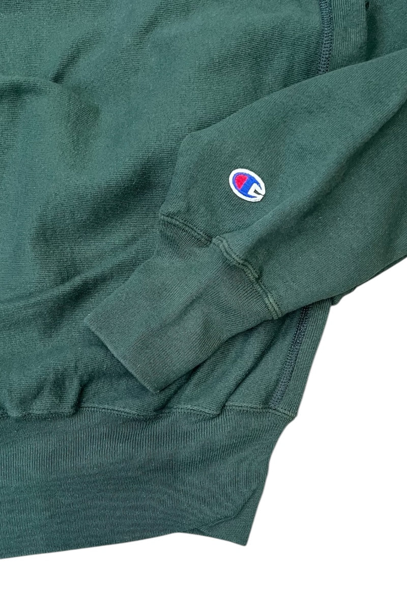 90'S ONE POINT REVERSE WEAVE SWEATSHIRT / GREEN [SIZE: XL USED]